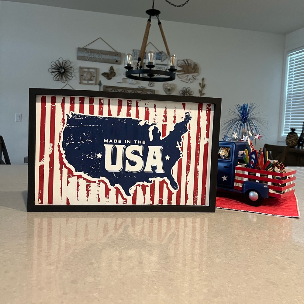 🇺🇸 USA Patriotic Wall Art, Chalk Couture